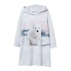 Limited Special Edition H&M Polar Bear Hooded Sweatshirt Dress 6-8 Y